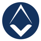 A stylised image of the square and compasses Masonic symbol.