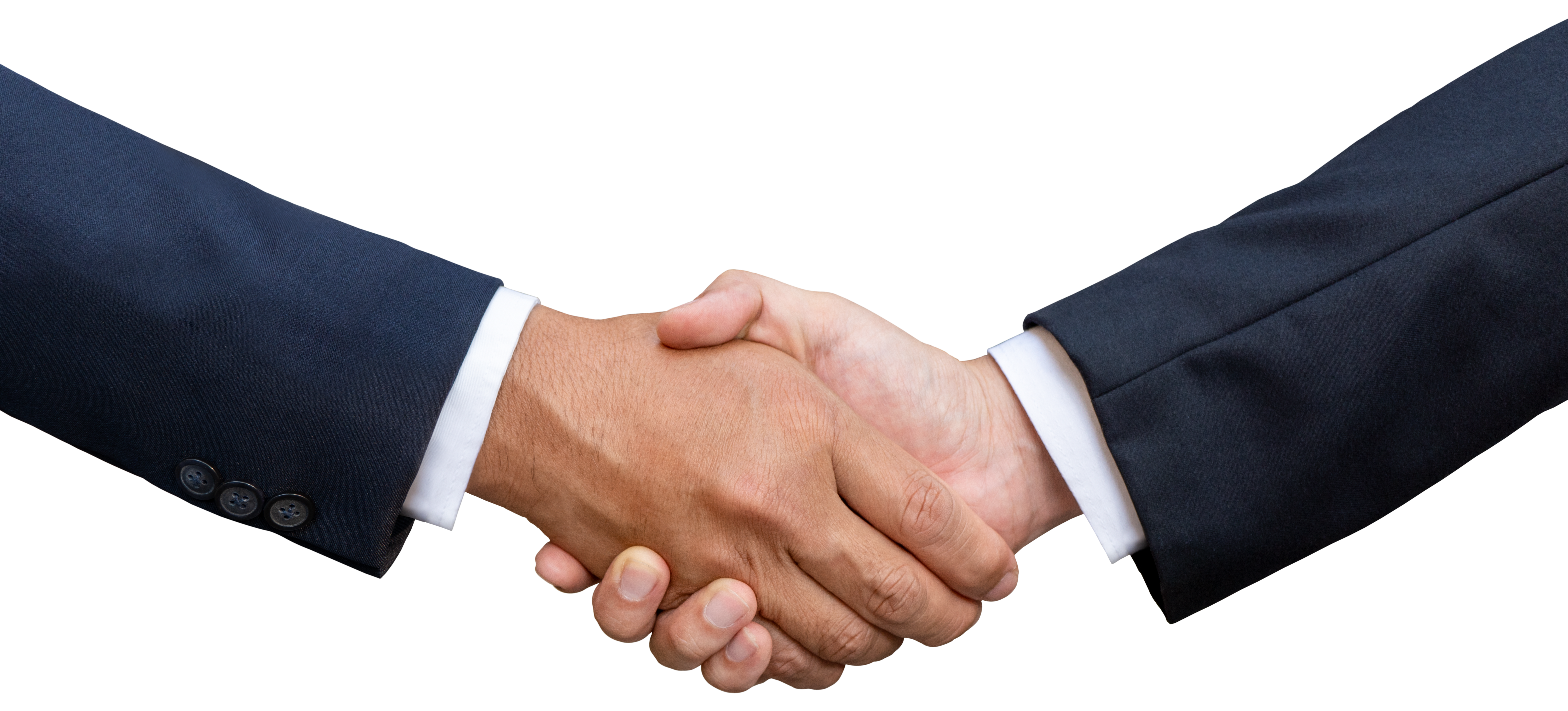 An image of the hands of two men who are shaking hands.